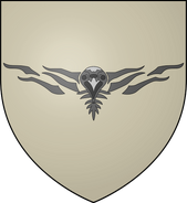 Personal arms of Bran Stark: a three-eyed raven spreading its wings