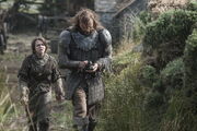 Maisie-Williams-as-Arya-Stark-Rory-McCann-as-Sandor-The-Hound-Clegane photo-Helen-Sloan HBO-