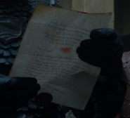 608 Sansa letter reversed for legibility