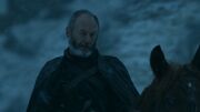 Davos rides through the camp