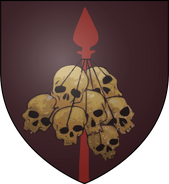The Golden Company bore the image of skulls suspended from a spear on their shields.