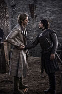 Promotional image of Jon and Jaime Lannister in "The Kingsroad."