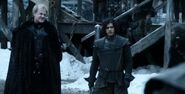 Jon training under Ser Alliser Thorne at Castle Black in "Lord Snow".