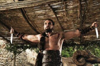 Khal Drogo played by Jason Momoa on Game of Thrones