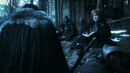 Tyrion in the woods with Jon Snow in "The Kingsroad."