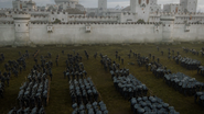 The Unsullied attack Casterly Rock's curtain walls.