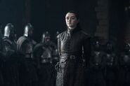 Arya at Petyr Baelish's trial, season 7