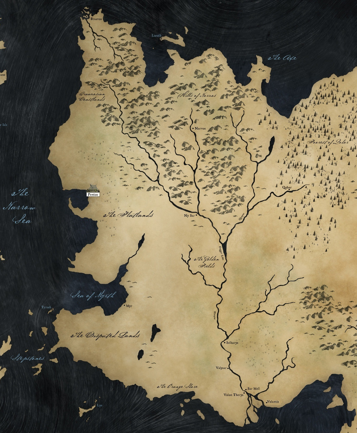 The Dothraki Sea - Fantastic Maps