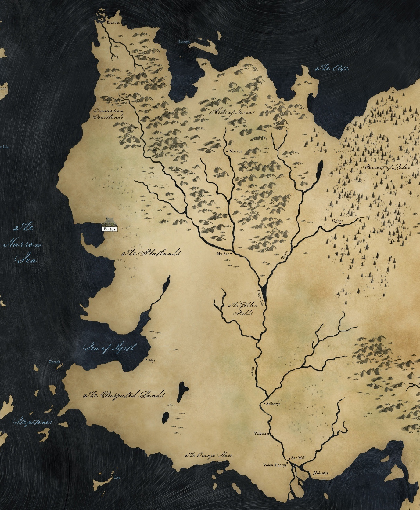 House of the Dragon Map of Westeros & Essos