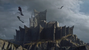 The dragons flying above Dragonstone