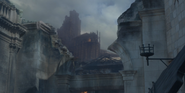 The Red Keep largely destroyed but still intact following the Battle of King's Landing.