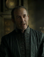 Stannis's everyday attire is dark leather, plain and functional