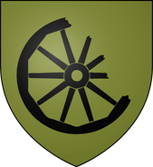 House Waynwood: green, a black broken wheel