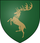A variation of the Baratheon heraldry displayed on Renly's long banners and his soldiers' shields.