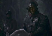 Amory in Lannister armor in "What is Dead May Never Die."