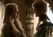 Joffrey dostaje radę od swojej matki, „Lord Snow”.