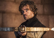 The children Tyrion with Bow S4.png (590 KB) Tyrion aiming a crossbow at Tywin before killing him in "The Children".