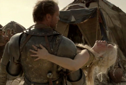 Jorah carries Dany in "Baelor".