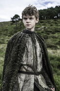 Jojen Reed, one of the crannogmen who inhabit the swamps of the Neck, the southernmost part of the North. They have their own unique clothing style.