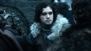 Jon says goodbye to Robb as he leaves to take the black in "The Kingsroad".