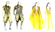 Concept art of Oberyn and Ellaria's costumes in Season 4.