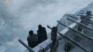 Jon Snow and Benjen Stark on top of the Wall.