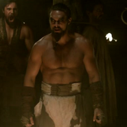 Drogo swears to take the Iron Throne in revenge for the assassination attempt.