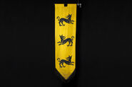 The banner from House Clegane from the Making Game of Thrones blog