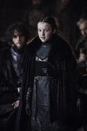 Lyanna with the other gathered leaders of the North and the Vale in "The Winds of Winter"