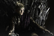 Joffrey na swoim tronie, „Ogród kości”.