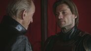 Tywin Lannister rozmawia z Jaimem.