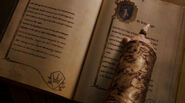 Ser Arthur Dayne's entry in the Book of Brothers displays the sigil of House Dayne.