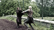 Brienne battles the Kingslayer