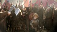 Tyrion prepares the Hill Clans for the battle on the Green Fork in "Baelor."