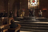 Oberyn as one of the three judges of Tyrion's trial in "The Laws of Gods and Men".