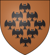 House Whent: bronze, nine black bats (1-2-3-2-1)