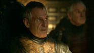 Kevan Lannister in council at Harrenhal in "The Prince of Winterfell."