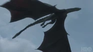 Drogon flying over 龍石島.