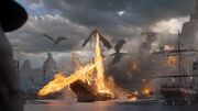 Dragons destroy ships in Meereen