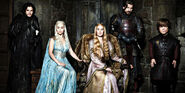 Magazine photo of the Game of Thrones cast including Kit Harington as Jon Snow.