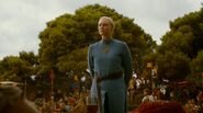 Brienne's clothing for the royal wedding is well-made but functional - she doesn't like "typical" female clothing styles.