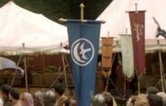 The banner of House Arryn at the Tourney of the Hand in "Cripples, Bastards, and Broken Things".