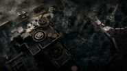 Winterfell as depicted in the title sequence after its sacking.