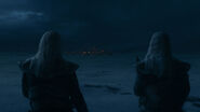 The White Walkers arrive at Winterfell.