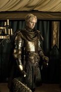 Brienne wearing the cloak of Renly's Kingsguard