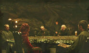 Stannis's council at the Painted Table in "The North Remembers".