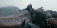 Prince Daemon on Caraxes in the Riverlands.