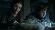 Gilly and Sam at Castle Black in "Breaker of Chains"