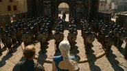 Daenerys is introduced to the Unsullied in Astapor.