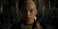 Milly Alcock as young Rhaenyra Targaryen in the first teaser trailer for House of the Dragon.
